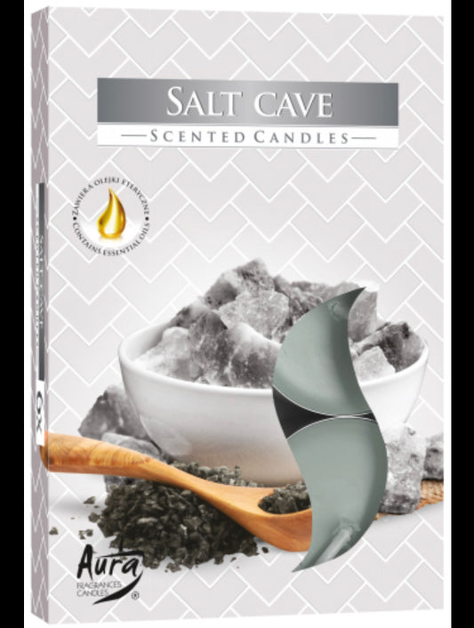 Set of 6 Scented Tealights - Salt Cave